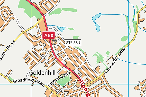 ST6 5SU map - OS VectorMap District (Ordnance Survey) ST6 5SU map - OS VectorMap District (Ordnance Survey)