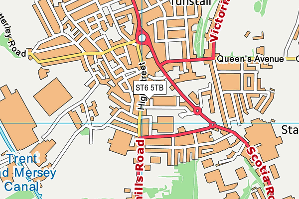 ST6 5TB map - OS VectorMap District (Ordnance Survey) ST6 5TB map - OS VectorMap District (Ordnance Survey)