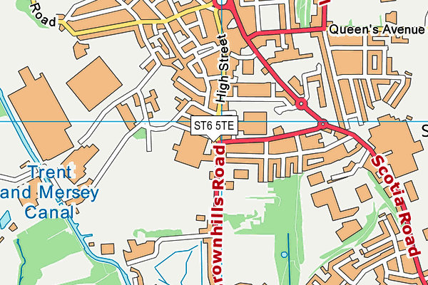 ST6 5TE map - OS VectorMap District (Ordnance Survey) ST6 5TE map - OS VectorMap District (Ordnance Survey)
