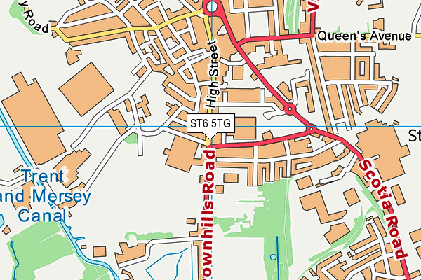 ST6 5TG map - OS VectorMap District (Ordnance Survey) ST6 5TG map - OS VectorMap District (Ordnance Survey)