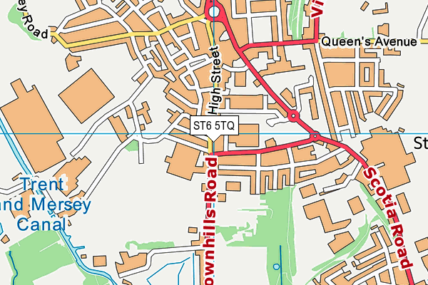 ST6 5TQ map - OS VectorMap District (Ordnance Survey) ST6 5TQ map - OS VectorMap District (Ordnance Survey)