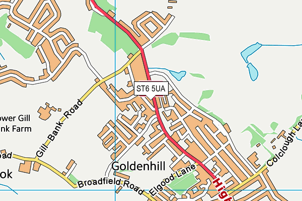 ST6 5UA map - OS VectorMap District (Ordnance Survey) ST6 5UA map - OS VectorMap District (Ordnance Survey)