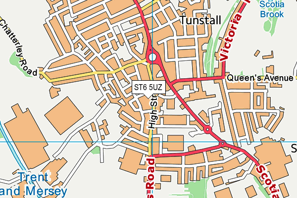 ST6 5UZ map - OS VectorMap District (Ordnance Survey) ST6 5UZ map - OS VectorMap District (Ordnance Survey)