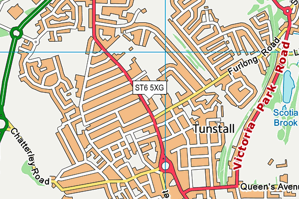 ST6 5XG map - OS VectorMap District (Ordnance Survey) ST6 5XG map - OS VectorMap District (Ordnance Survey)