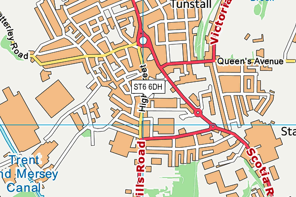 ST6 6DH map - OS VectorMap District (Ordnance Survey) ST6 6DH map - OS VectorMap District (Ordnance Survey)