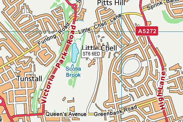 ST6 6ED map - OS VectorMap District (Ordnance Survey) ST6 6ED map - OS VectorMap District (Ordnance Survey)