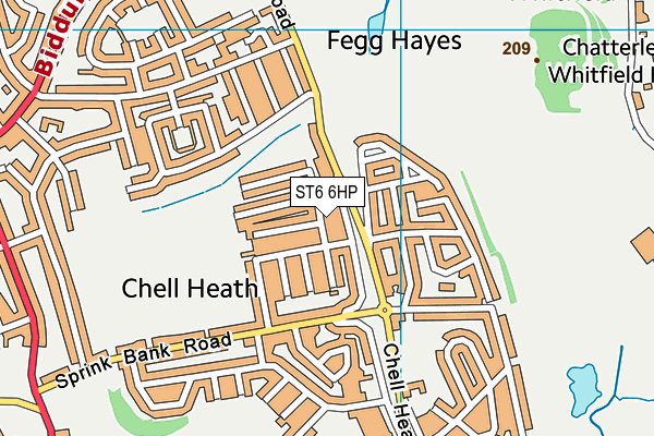 ST6 6HP map - OS VectorMap District (Ordnance Survey) ST6 6HP map - OS VectorMap District (Ordnance Survey)