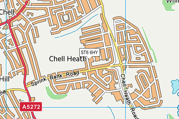 ST6 6HY map - OS VectorMap District (Ordnance Survey)