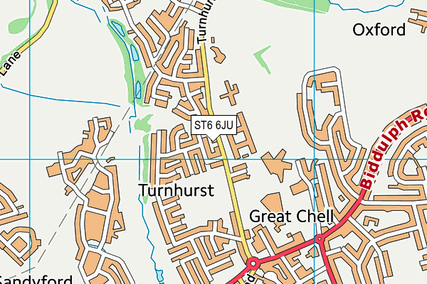 ST6 6JU map - OS VectorMap District (Ordnance Survey) ST6 6JU map - OS VectorMap District (Ordnance Survey)