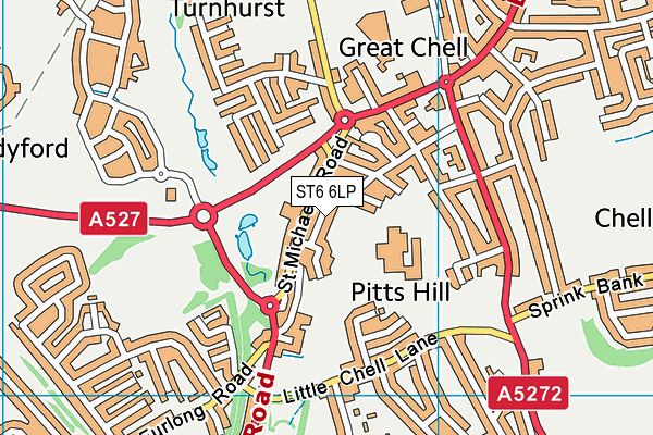 ST6 6LP map - OS VectorMap District (Ordnance Survey) ST6 6LP map - OS VectorMap District (Ordnance Survey)