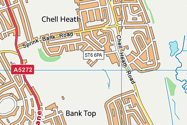 ST6 6PA map - OS VectorMap District (Ordnance Survey) ST6 6PA map - OS VectorMap District (Ordnance Survey)