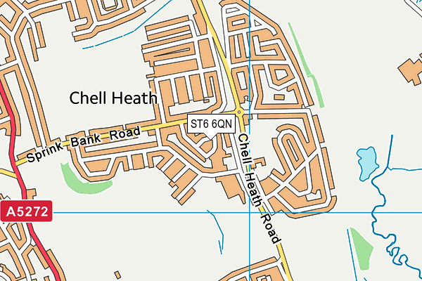 ST6 6QN map - OS VectorMap District (Ordnance Survey) ST6 6QN map - OS VectorMap District (Ordnance Survey)