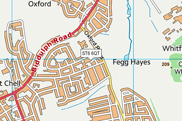 ST6 6QT map - OS VectorMap District (Ordnance Survey) ST6 6QT map - OS VectorMap District (Ordnance Survey)