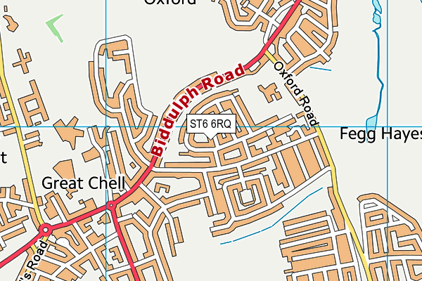 ST6 6RQ map - OS VectorMap District (Ordnance Survey) ST6 6RQ map - OS VectorMap District (Ordnance Survey)