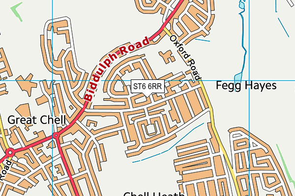 ST6 6RR map - OS VectorMap District (Ordnance Survey) ST6 6RR map - OS VectorMap District (Ordnance Survey)