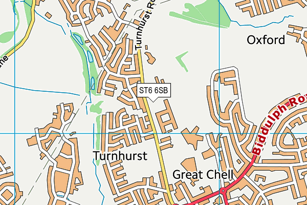 ST6 6SB map - OS VectorMap District (Ordnance Survey) ST6 6SB map - OS VectorMap District (Ordnance Survey)