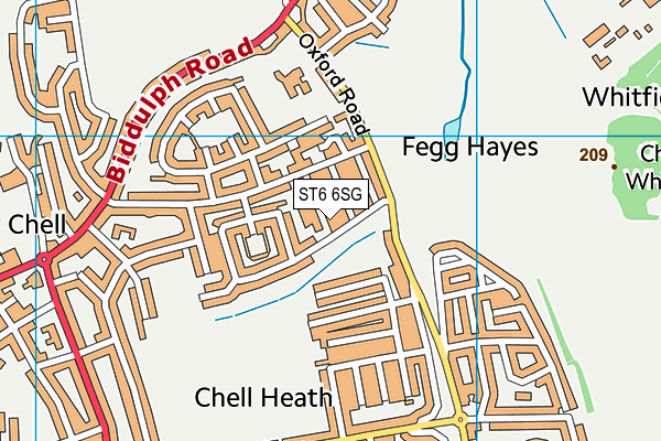 ST6 6SG map - OS VectorMap District (Ordnance Survey) ST6 6SG map - OS VectorMap District (Ordnance Survey)