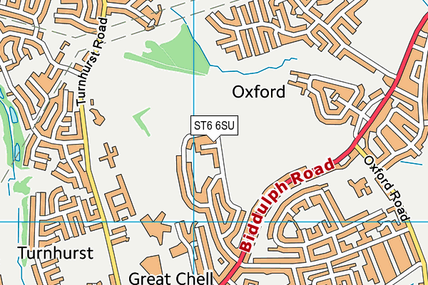 ST6 6SU map - OS VectorMap District (Ordnance Survey) ST6 6SU map - OS VectorMap District (Ordnance Survey)