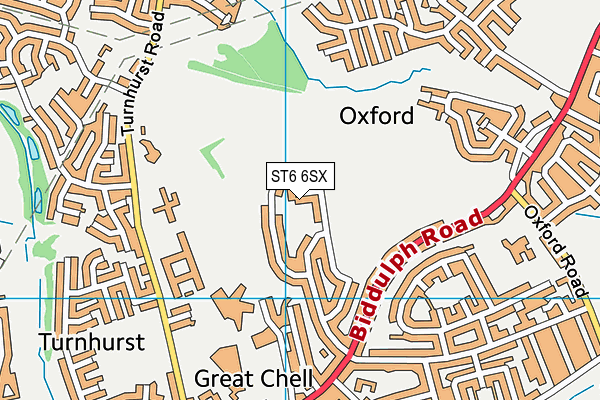 ST6 6SX map - OS VectorMap District (Ordnance Survey) ST6 6SX map - OS VectorMap District (Ordnance Survey)