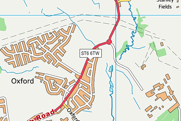 ST6 6TW map - OS VectorMap District (Ordnance Survey) ST6 6TW map - OS VectorMap District (Ordnance Survey)