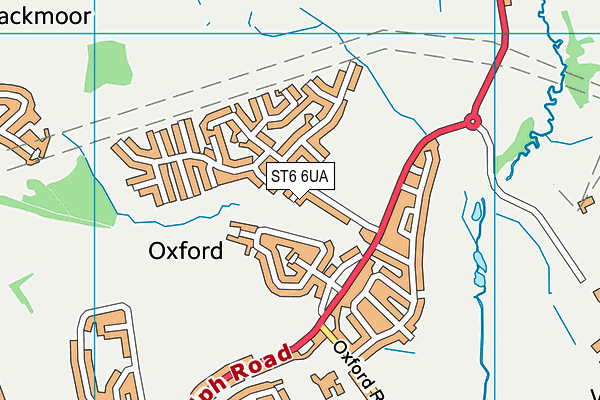ST6 6UA map - OS VectorMap District (Ordnance Survey)