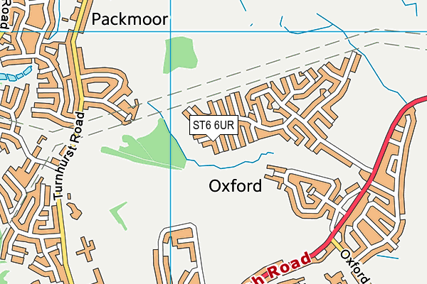 ST6 6UR map - OS VectorMap District (Ordnance Survey)