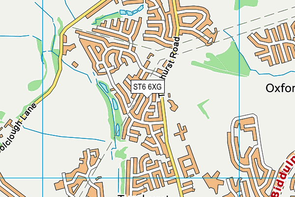 ST6 6XG map - OS VectorMap District (Ordnance Survey) ST6 6XG map - OS VectorMap District (Ordnance Survey)