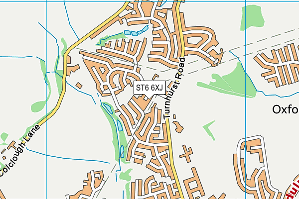 ST6 6XJ map - OS VectorMap District (Ordnance Survey) ST6 6XJ map - OS VectorMap District (Ordnance Survey)