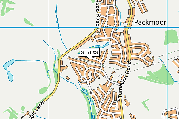 ST6 6XS map - OS VectorMap District (Ordnance Survey) ST6 6XS map - OS VectorMap District (Ordnance Survey)