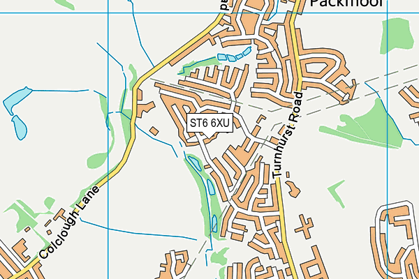 ST6 6XU map - OS VectorMap District (Ordnance Survey) ST6 6XU map - OS VectorMap District (Ordnance Survey)
