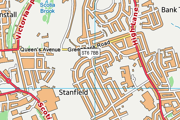 ST6 7BB map - OS VectorMap District (Ordnance Survey) ST6 7BB map - OS VectorMap District (Ordnance Survey)
