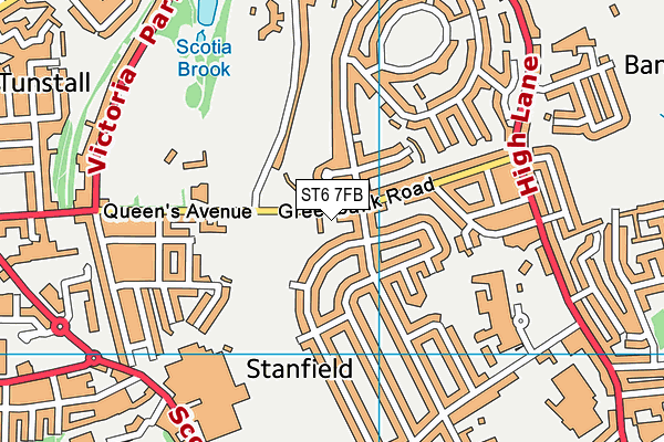 ST6 7FB map - OS VectorMap District (Ordnance Survey) ST6 7FB map - OS VectorMap District (Ordnance Survey)