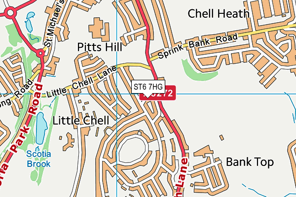 ST6 7HG map - OS VectorMap District (Ordnance Survey) ST6 7HG map - OS VectorMap District (Ordnance Survey)