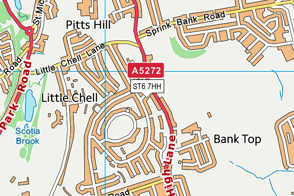 ST6 7HH map - OS VectorMap District (Ordnance Survey) ST6 7HH map - OS VectorMap District (Ordnance Survey)
