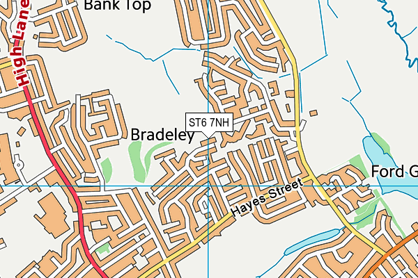 ST6 7NH map - OS VectorMap District (Ordnance Survey) ST6 7NH map - OS VectorMap District (Ordnance Survey)