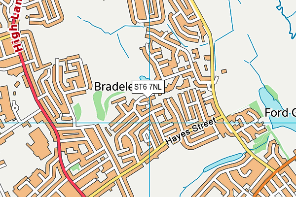 ST6 7NL map - OS VectorMap District (Ordnance Survey) ST6 7NL map - OS VectorMap District (Ordnance Survey)
