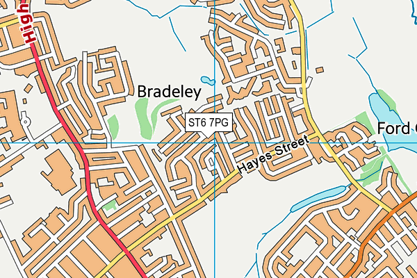 ST6 7PG map - OS VectorMap District (Ordnance Survey) ST6 7PG map - OS VectorMap District (Ordnance Survey)