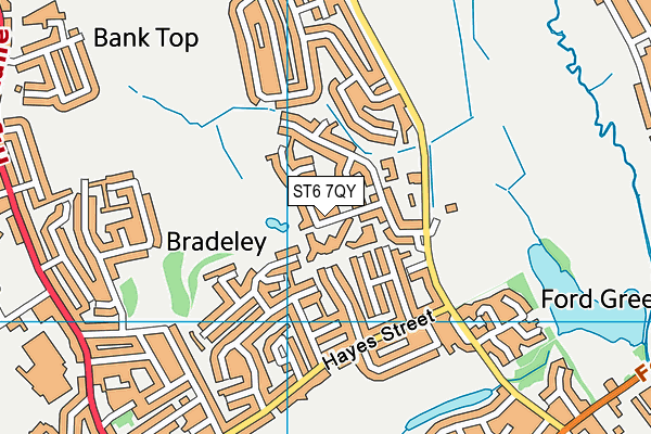 ST6 7QY map - OS VectorMap District (Ordnance Survey) ST6 7QY map - OS VectorMap District (Ordnance Survey)