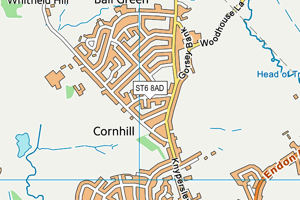 ST6 8AD map - OS VectorMap District (Ordnance Survey) ST6 8AD map - OS VectorMap District (Ordnance Survey)