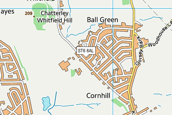 ST6 8AL map - OS VectorMap District (Ordnance Survey) ST6 8AL map - OS VectorMap District (Ordnance Survey)
