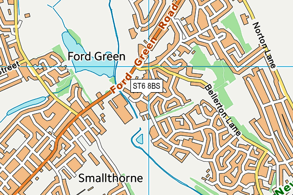 ST6 8BS map - OS VectorMap District (Ordnance Survey) ST6 8BS map - OS VectorMap District (Ordnance Survey)