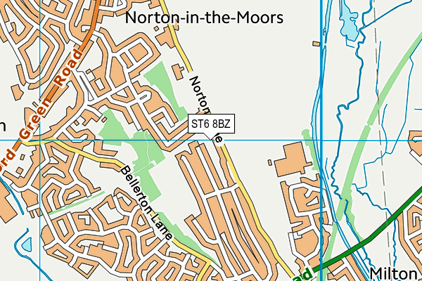 ST6 8BZ map - OS VectorMap District (Ordnance Survey) ST6 8BZ map - OS VectorMap District (Ordnance Survey)