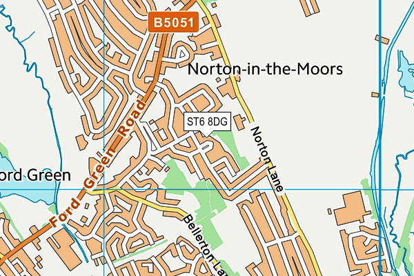 ST6 8DG map - OS VectorMap District (Ordnance Survey) ST6 8DG map - OS VectorMap District (Ordnance Survey)