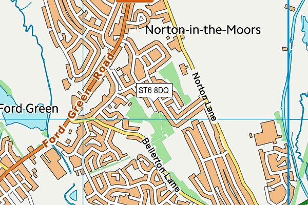 ST6 8DQ map - OS VectorMap District (Ordnance Survey) ST6 8DQ map - OS VectorMap District (Ordnance Survey)