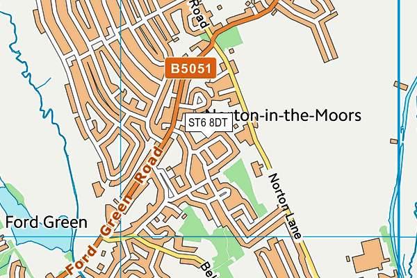 ST6 8DT map - OS VectorMap District (Ordnance Survey) ST6 8DT map - OS VectorMap District (Ordnance Survey)