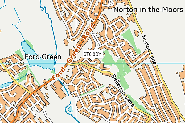 ST6 8DY map - OS VectorMap District (Ordnance Survey) ST6 8DY map - OS VectorMap District (Ordnance Survey)