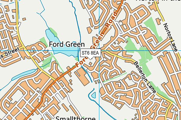 ST6 8EA map - OS VectorMap District (Ordnance Survey) ST6 8EA map - OS VectorMap District (Ordnance Survey)