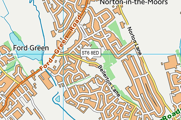 ST6 8ED map - OS VectorMap District (Ordnance Survey) ST6 8ED map - OS VectorMap District (Ordnance Survey)