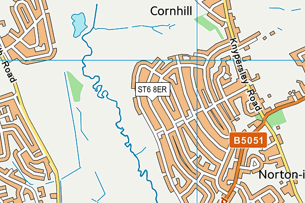 ST6 8ER map - OS VectorMap District (Ordnance Survey) ST6 8ER map - OS VectorMap District (Ordnance Survey)
