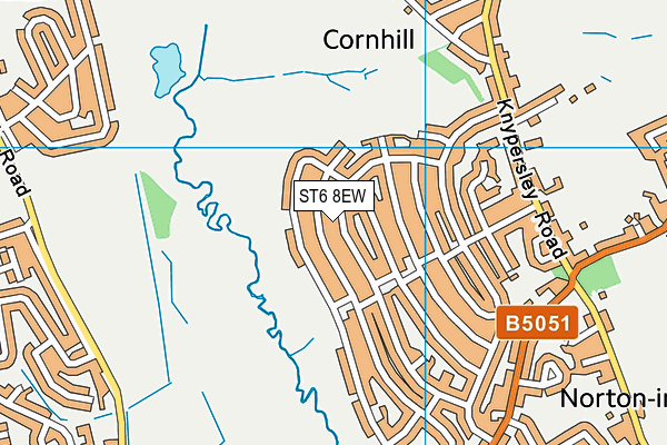 ST6 8EW map - OS VectorMap District (Ordnance Survey) ST6 8EW map - OS VectorMap District (Ordnance Survey)
